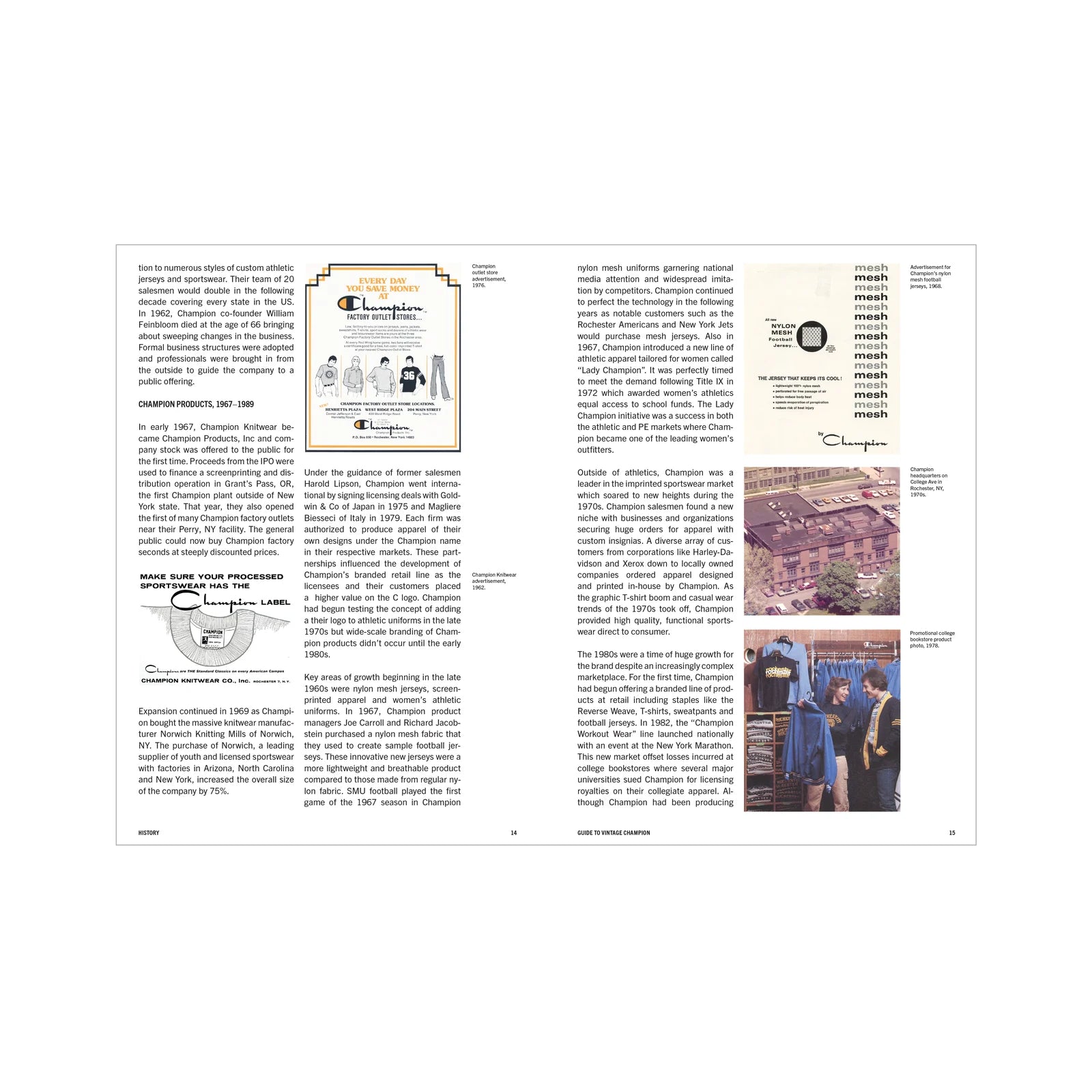 Champion book \"Guide To Vintage\" ムック本 Guide to Vintage Champion – Crafted With Pride