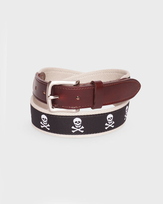 Skull & Bones Ribbon Belt